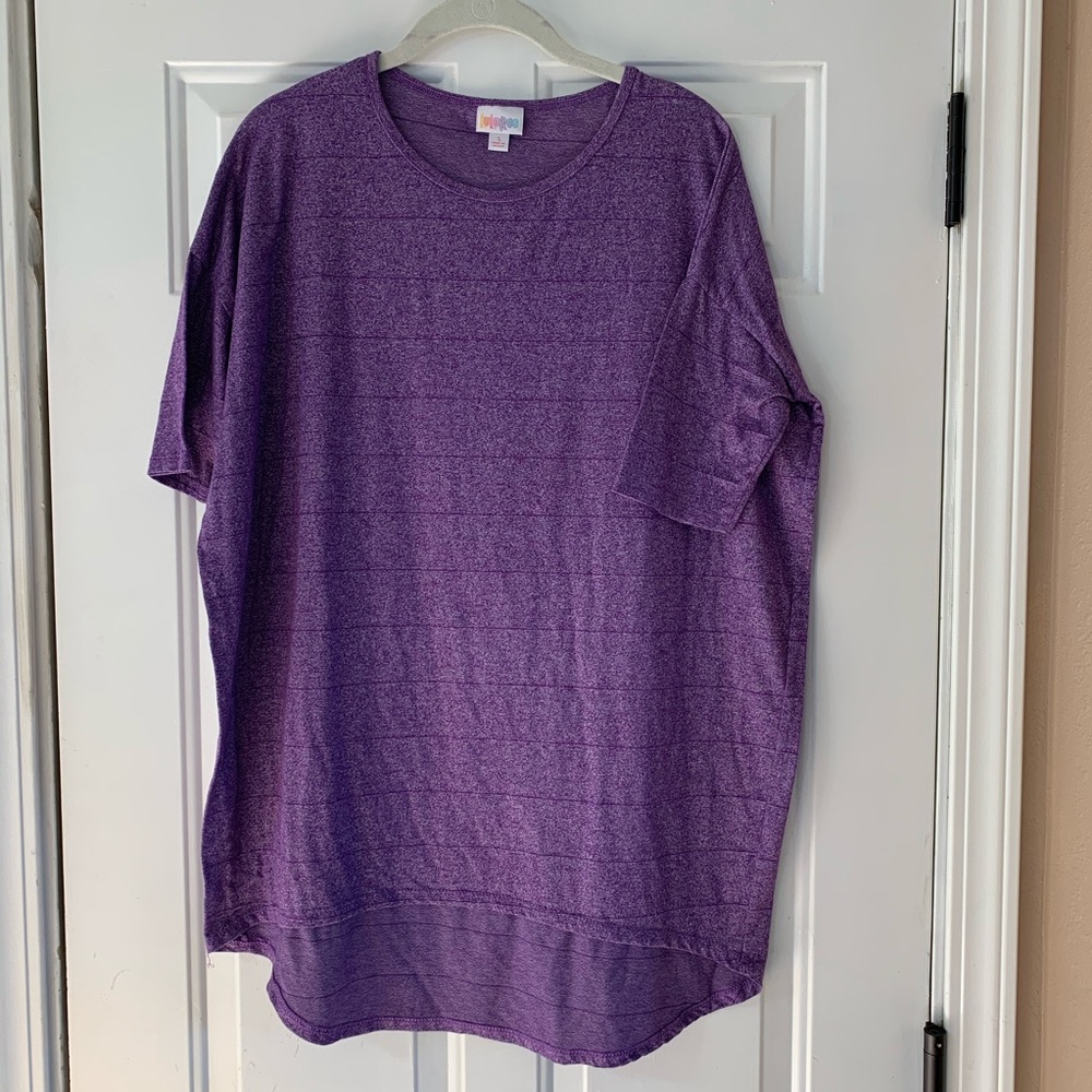 Lularoe Irma Purple Striped Size S